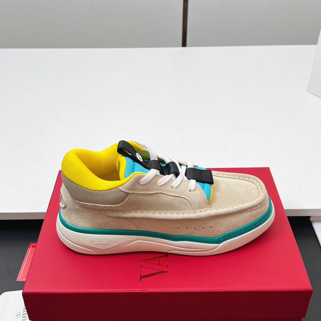 VALENTINO 25S RUNBOOT SNEAKERS IN MULTICOLOR LAMBSKIN
